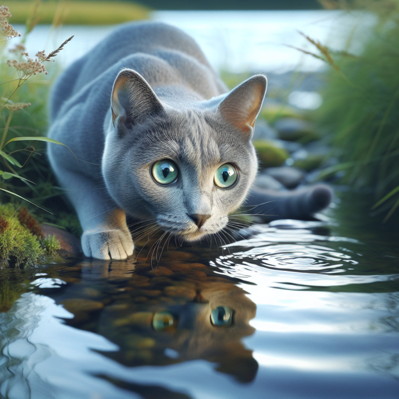 do russian blue cats like water